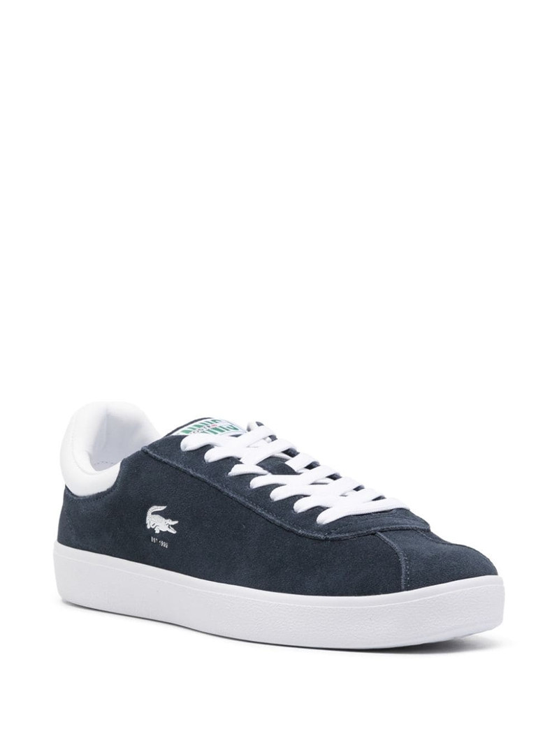 LACOSTE logo-debossed suede sneakers outlook