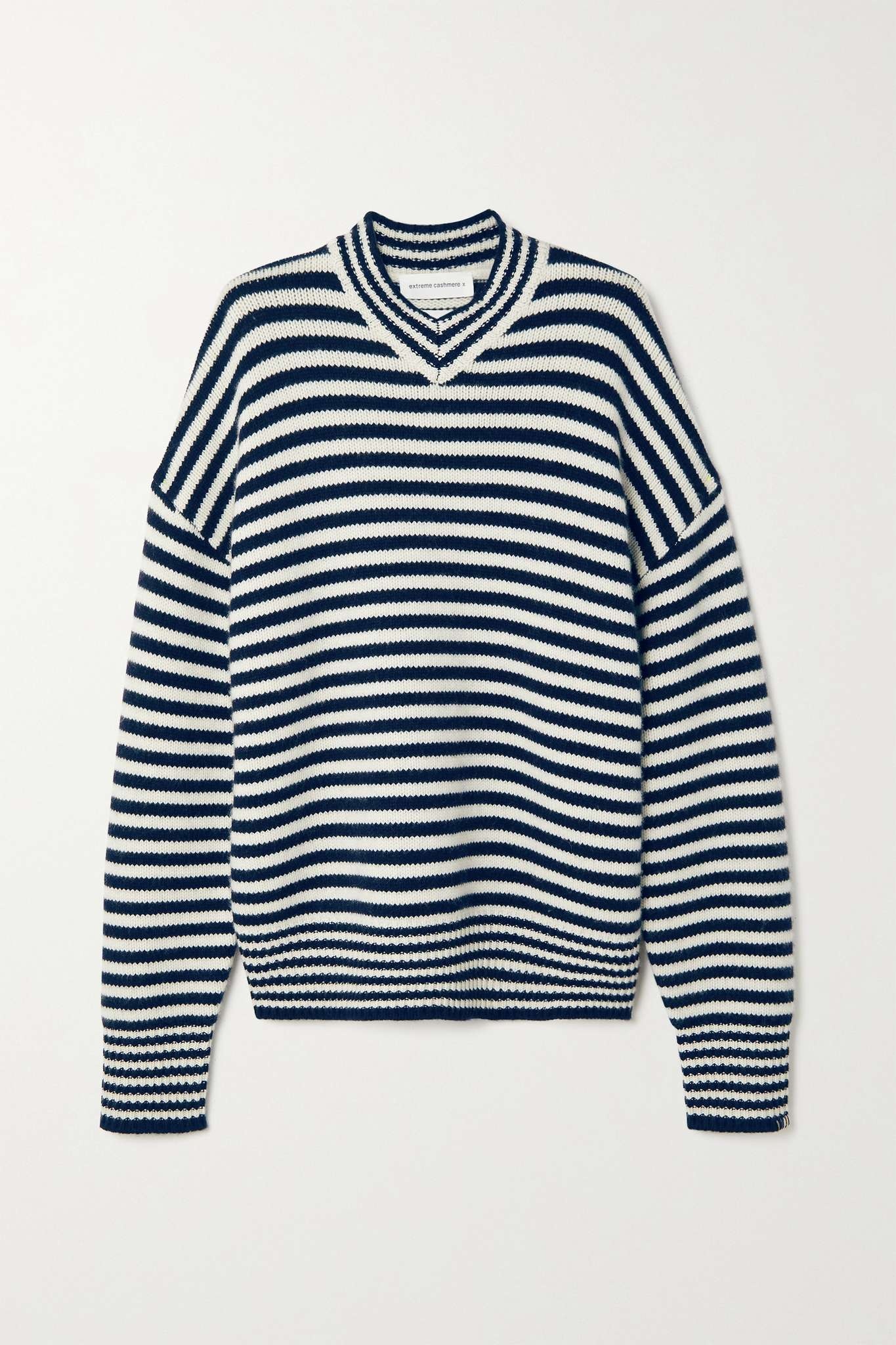 Nº205 Him striped cashmere-blend sweater - 1