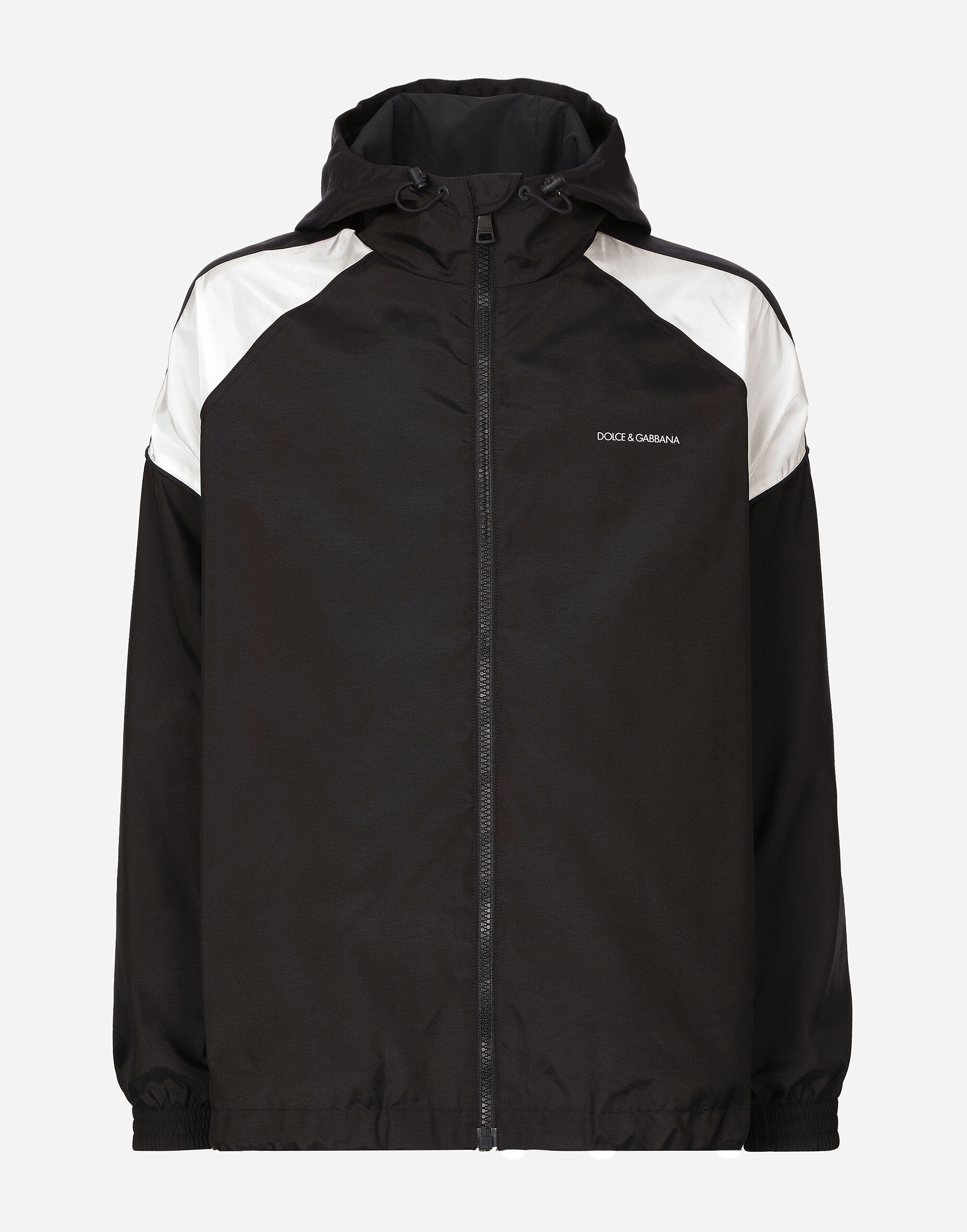 Technical fabric jacket with logo print - 1