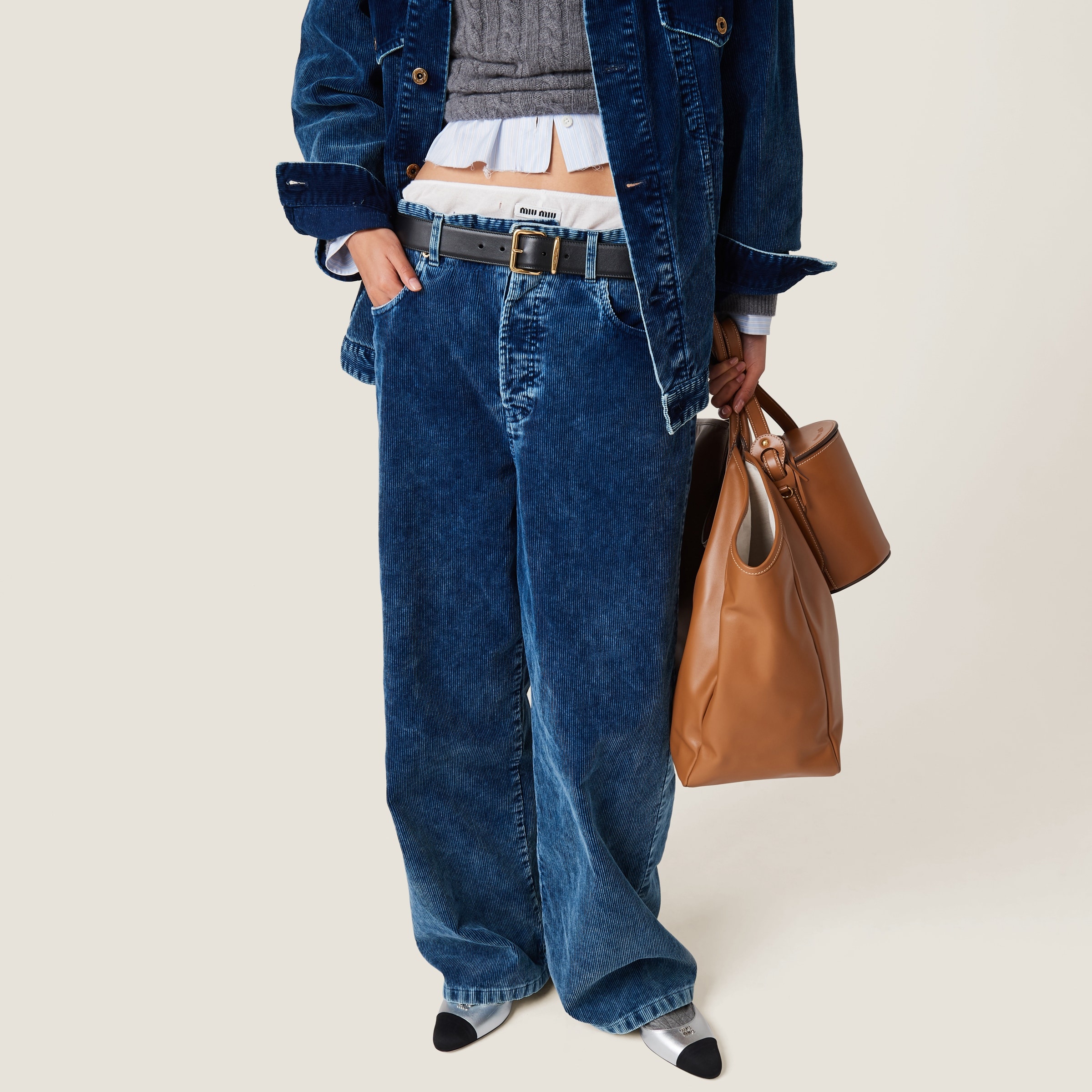 Washed corduroy pants - 4