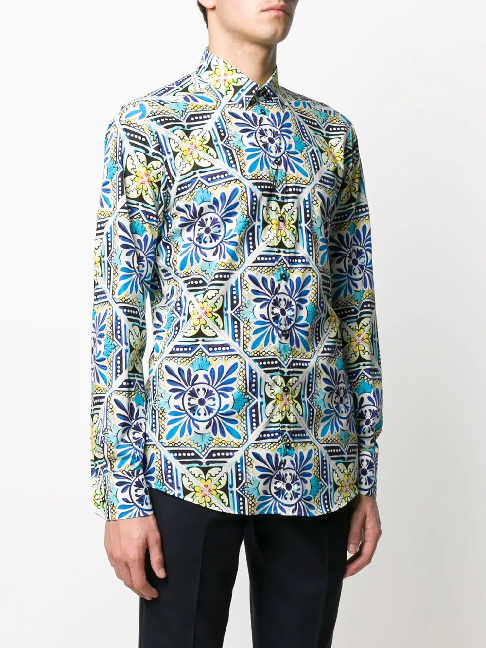 maiolica print shirt - 3