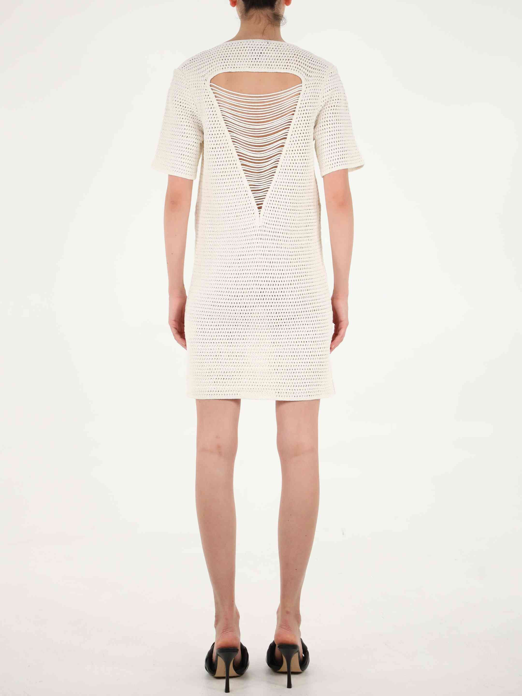 Bottega Veneta Women Crochet White Dress - 4