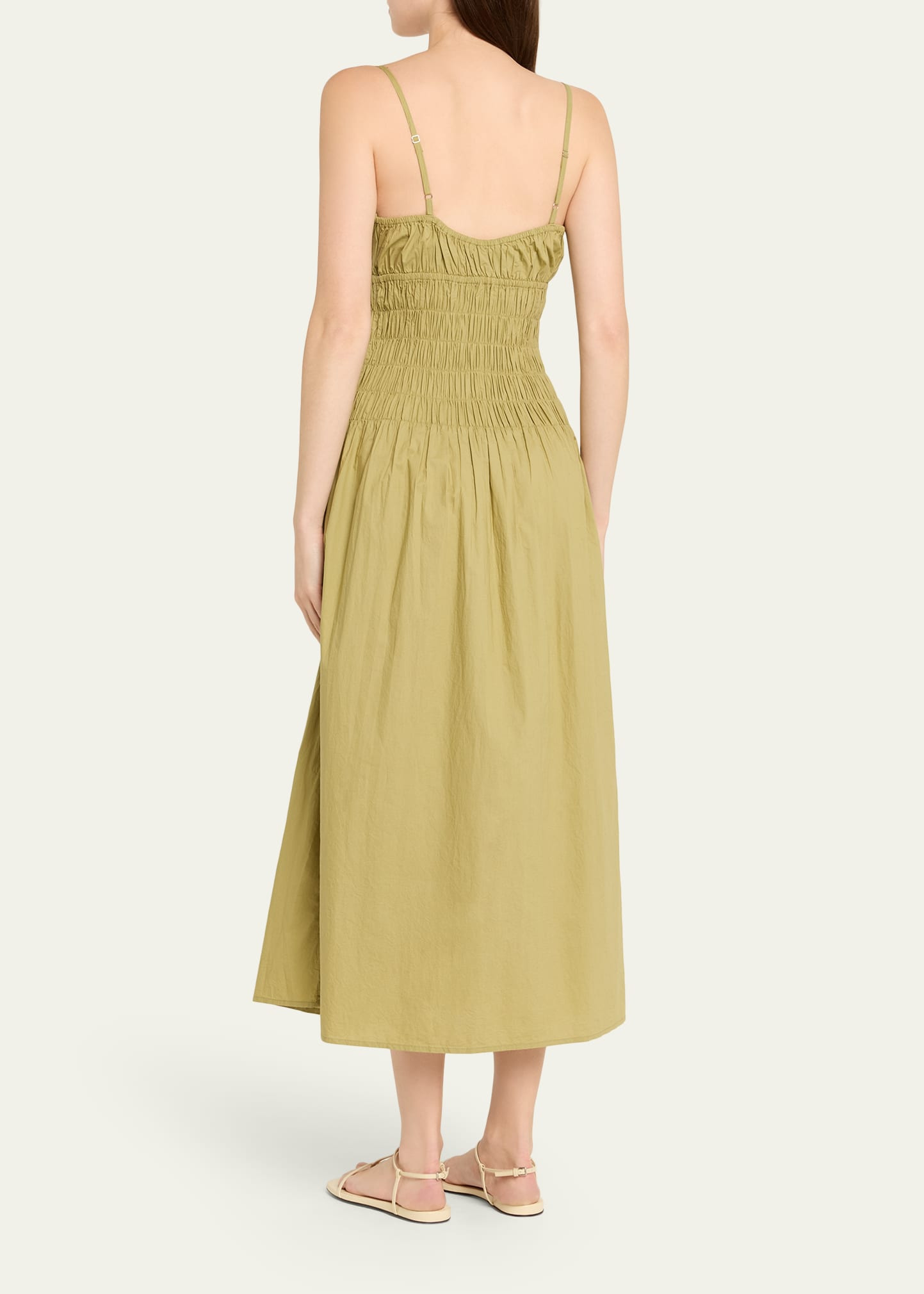 Russo Smocked Cotton Midi Dress - 3