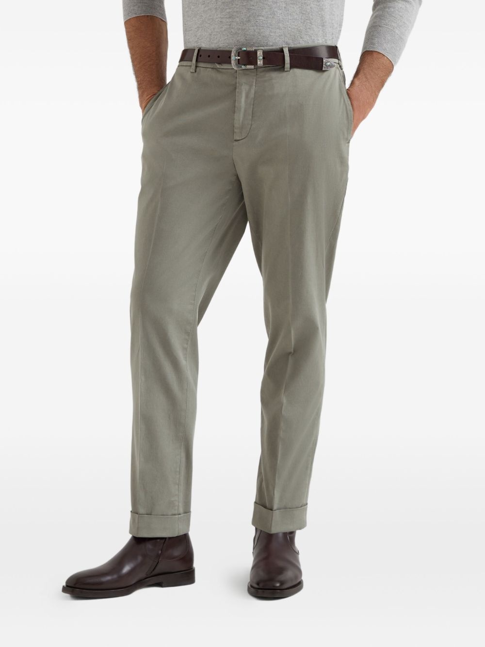 cropped chino trousers - 3