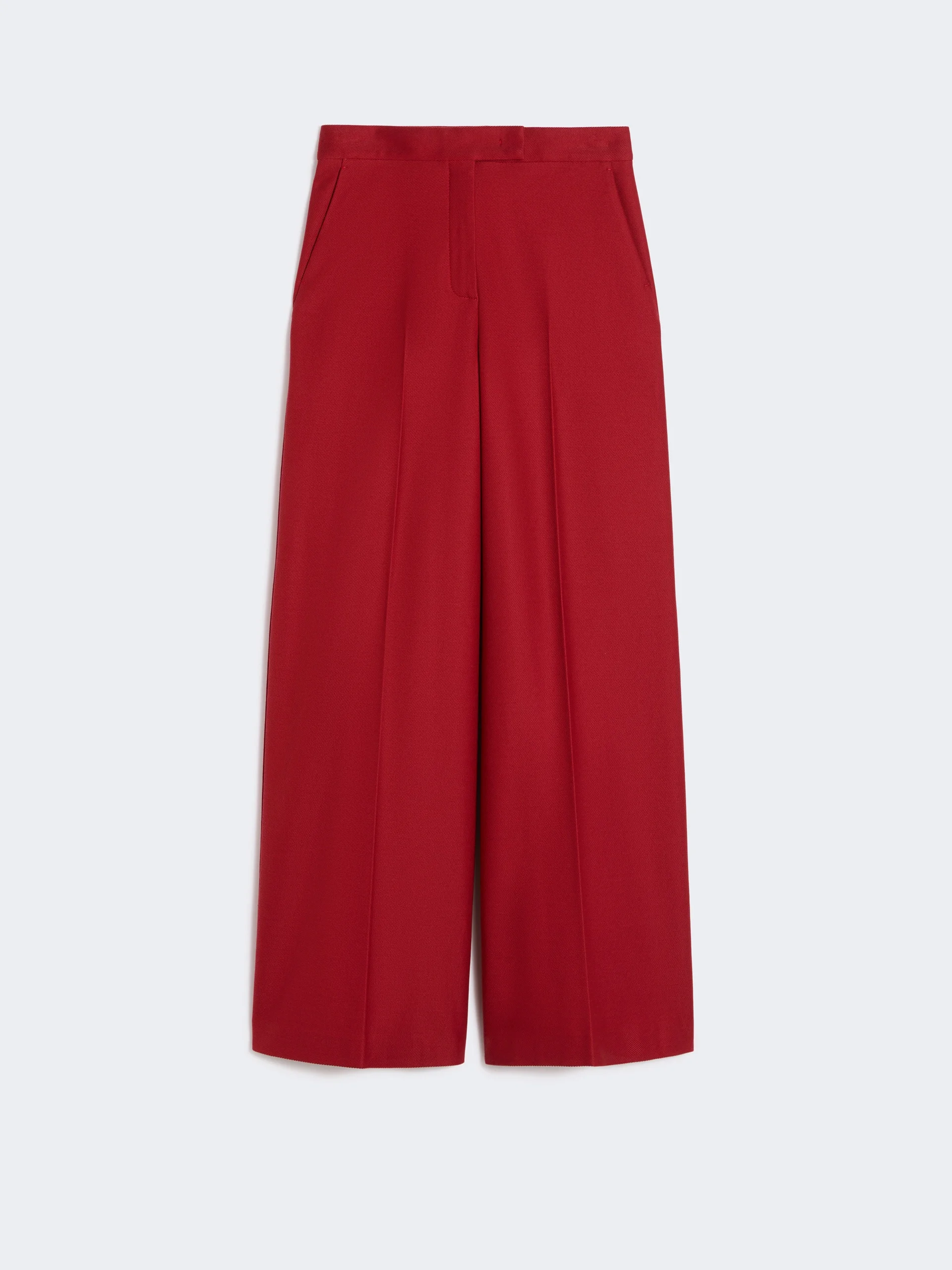 Cotton gabardine jersey trousers - RED - 1