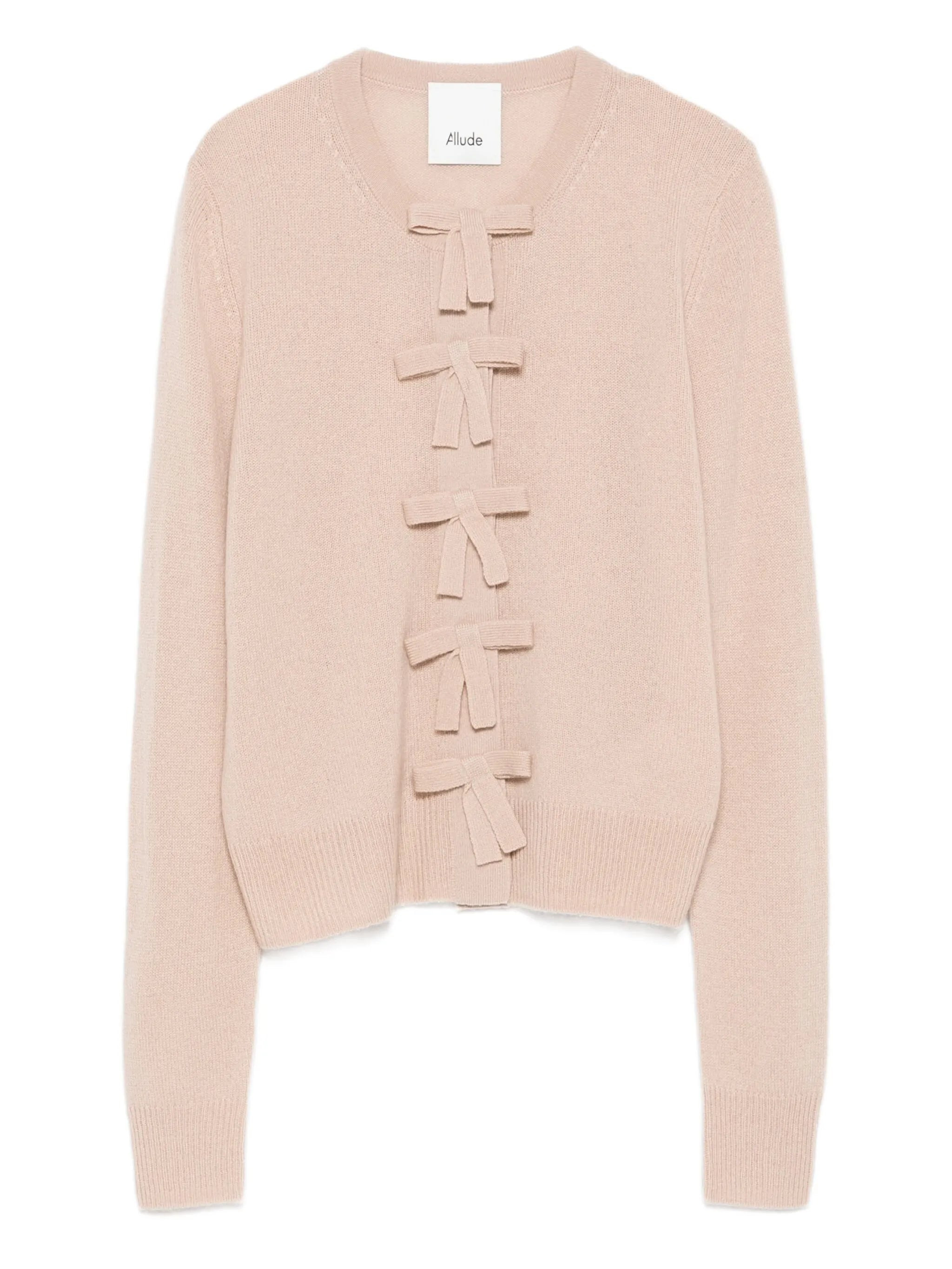 Allude Bow-detail Cashmere Cardigan - 1