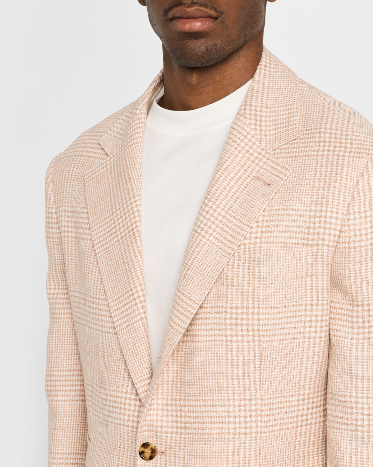 Men's Macro Prince of Wales Single-Breasted Sport Coat - 7