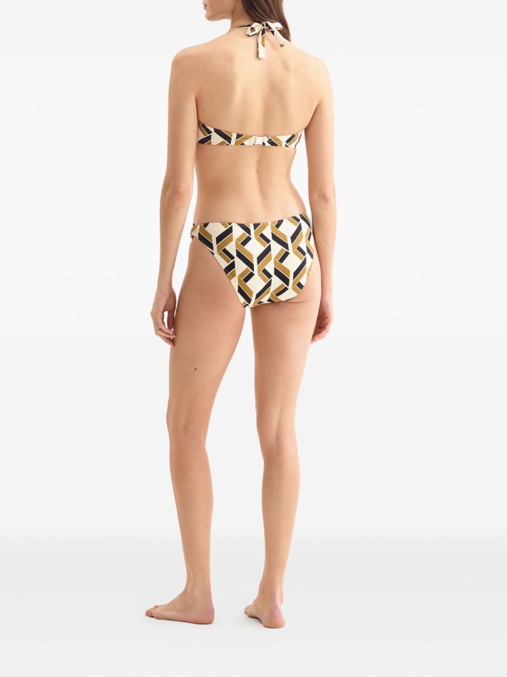 Dimension geometric-print triangle bikini top - 3
