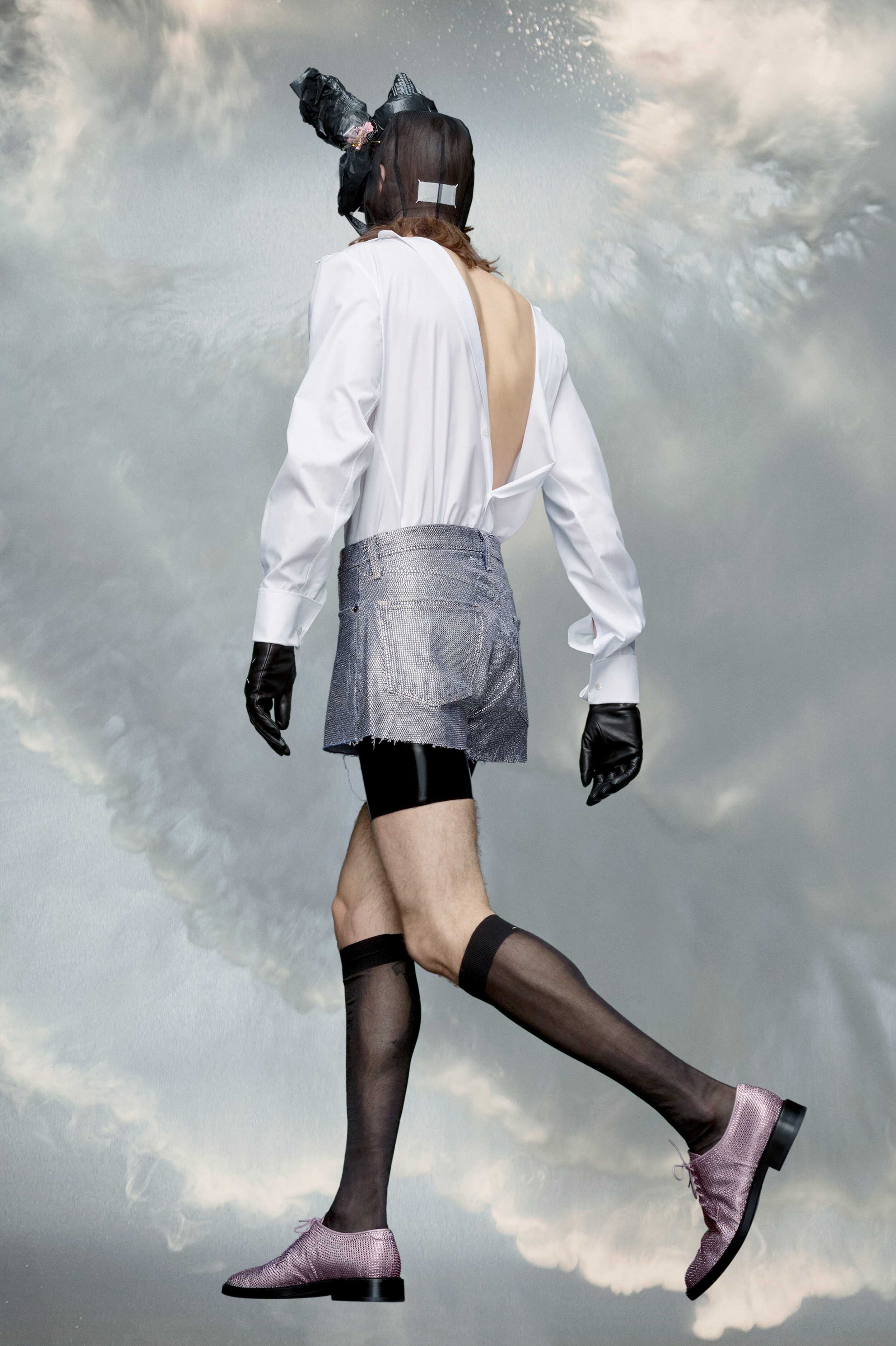 Rhinestone shorts - 4