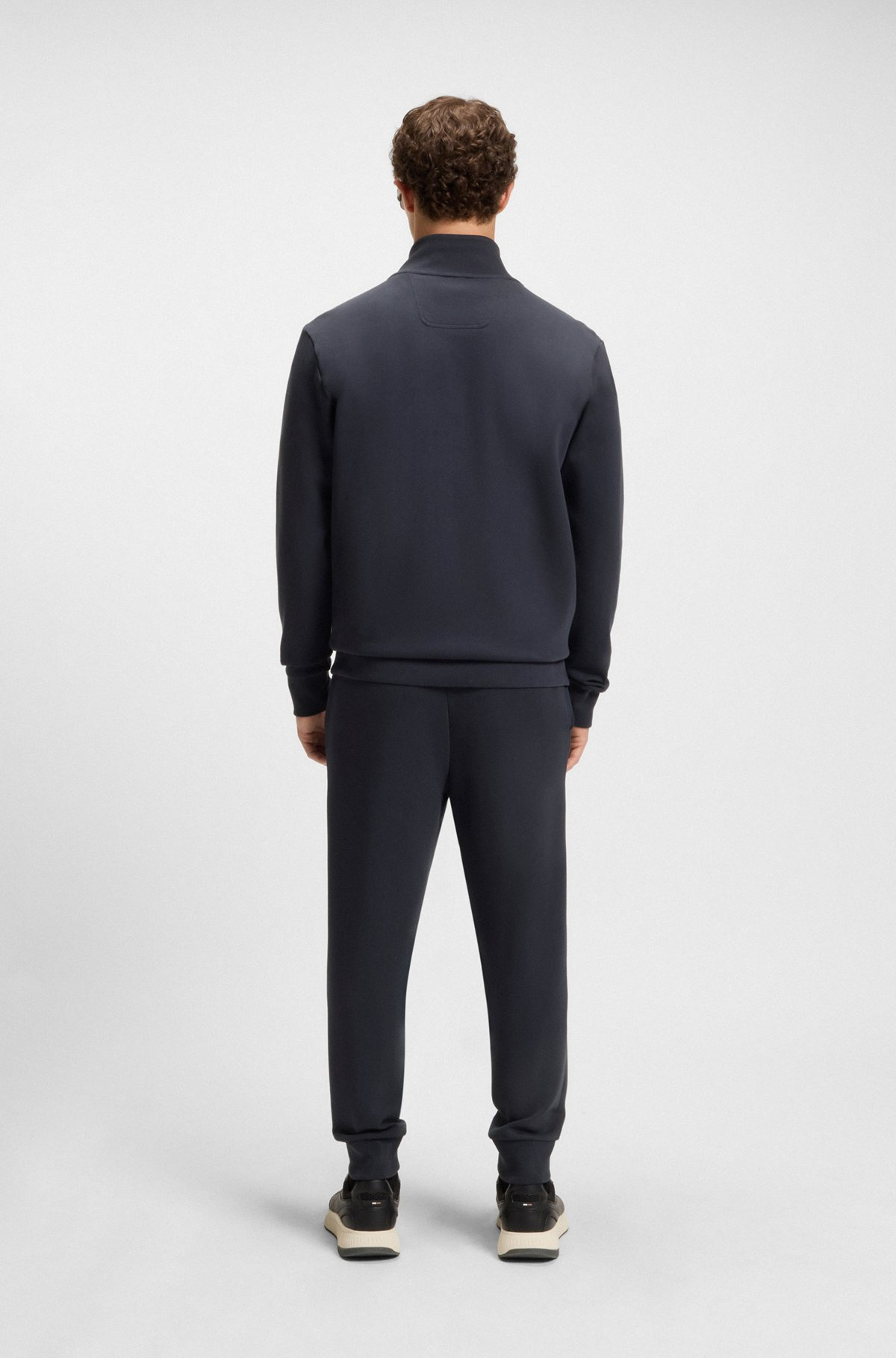 STRETCH-COTTON TRACKSUIT BOTTOMS WITH LOGO PRINT - 5