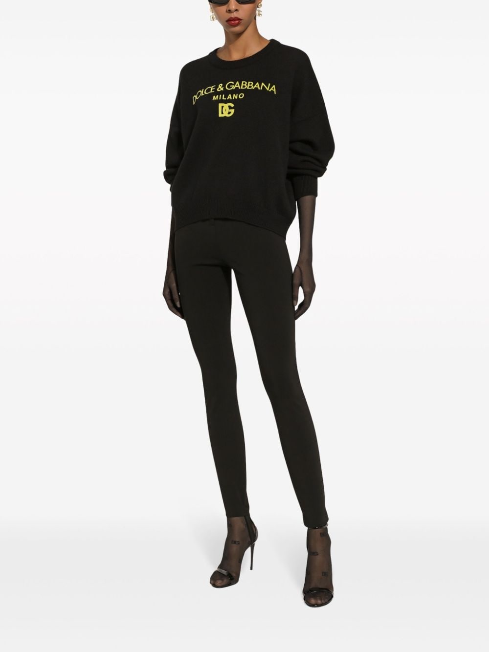 logo-print cashmere jumper - 3