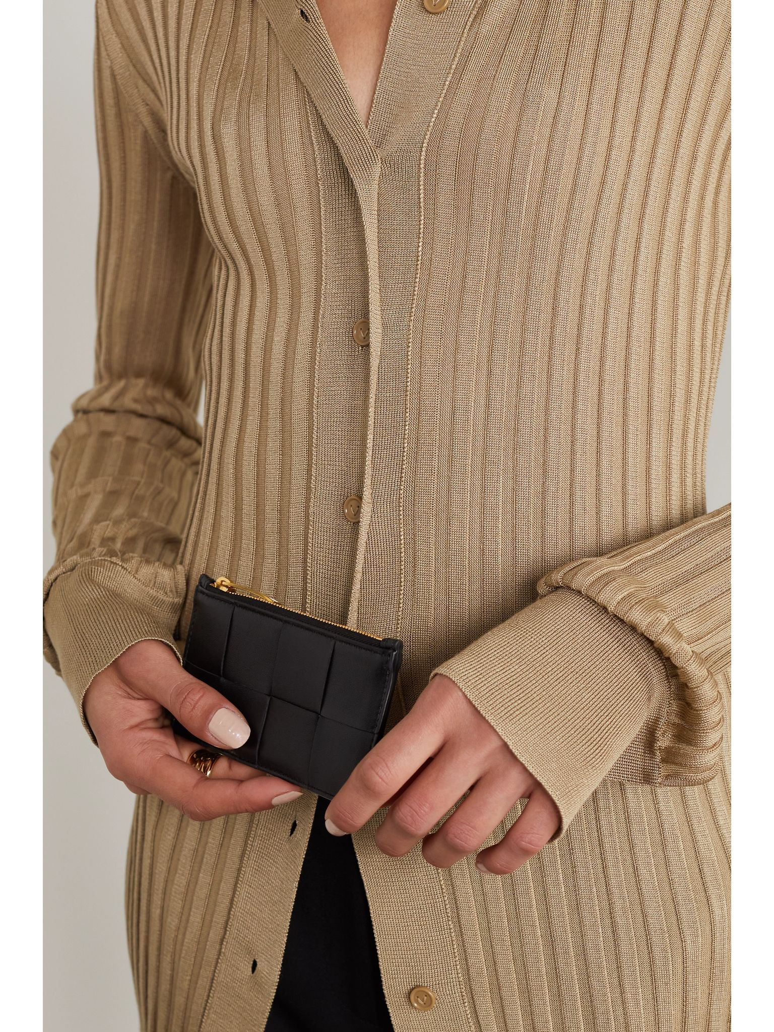 Cassette intrecciato leather cardholder Black - 2
