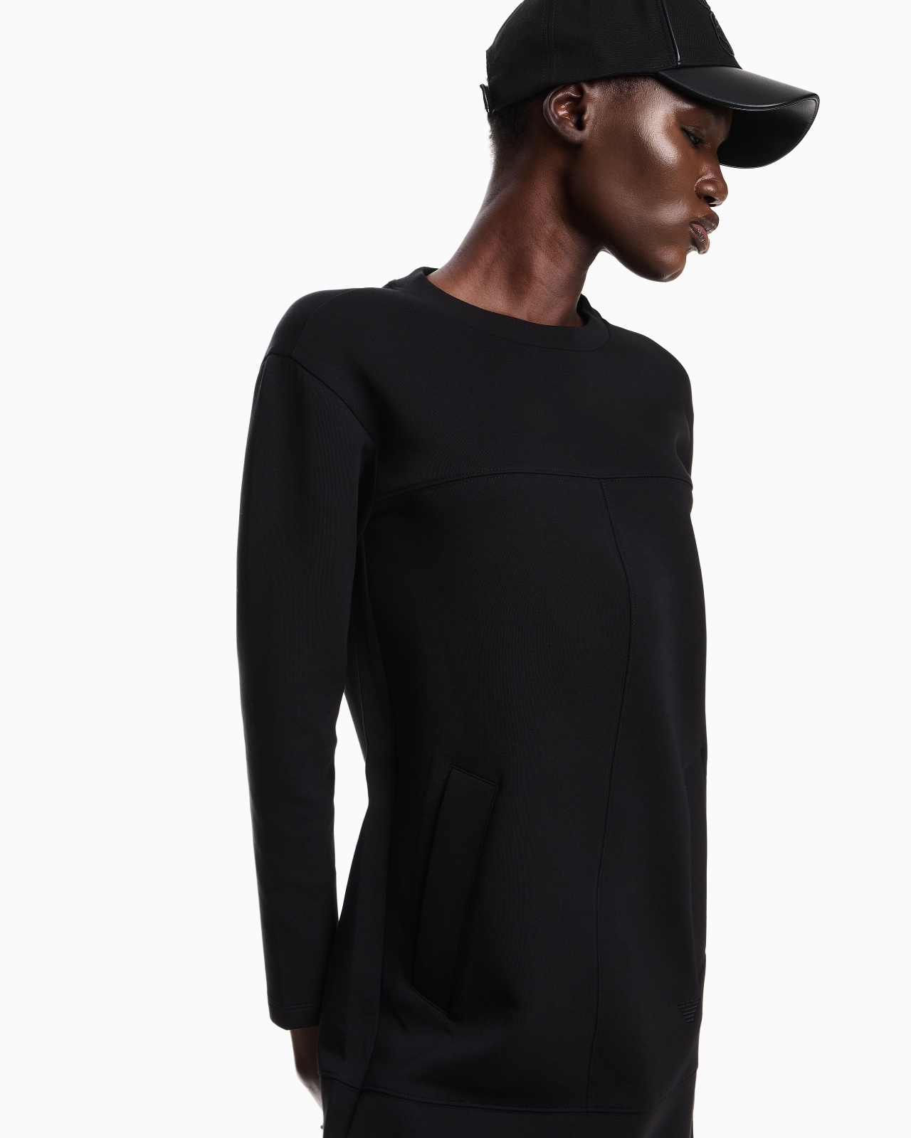 DOUBLE JERSEY CREW-NECK DRESS - 4