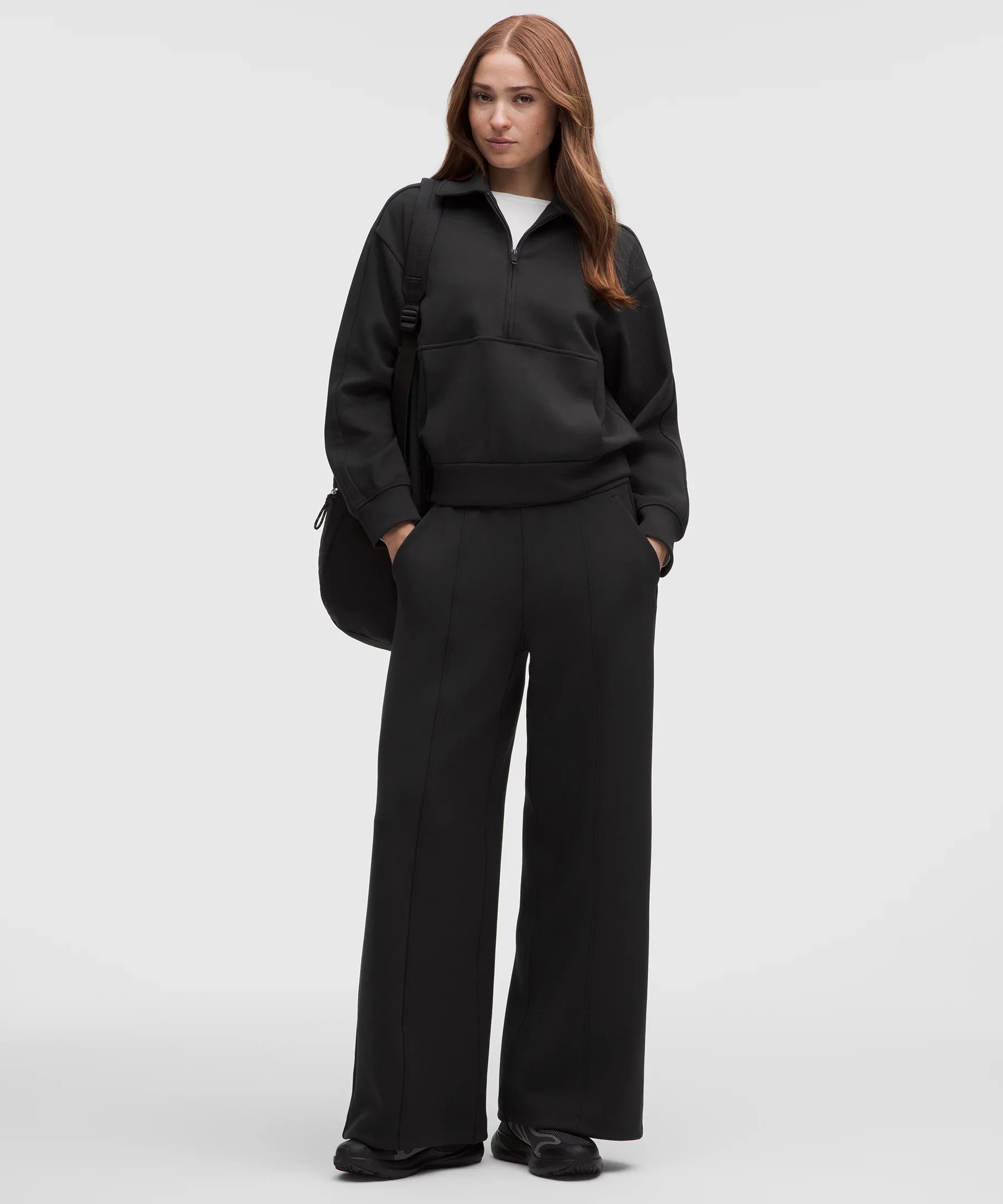 Smooth Spacer Relaxed Collared Half Zip - 1