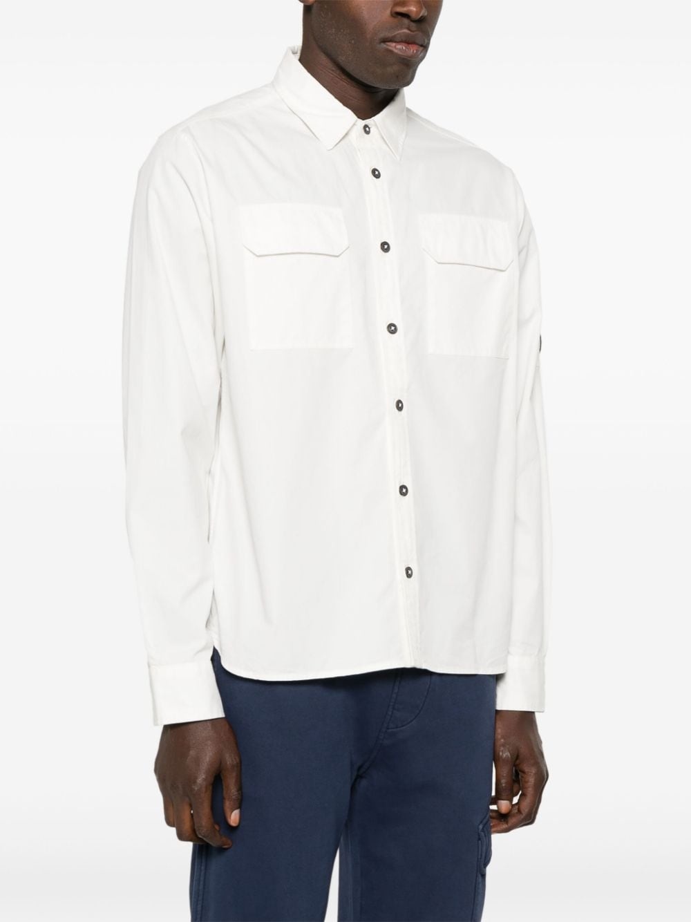 Lens-detail cotton shirt - 3