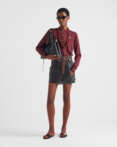 Prada Leather miniskirt outlook