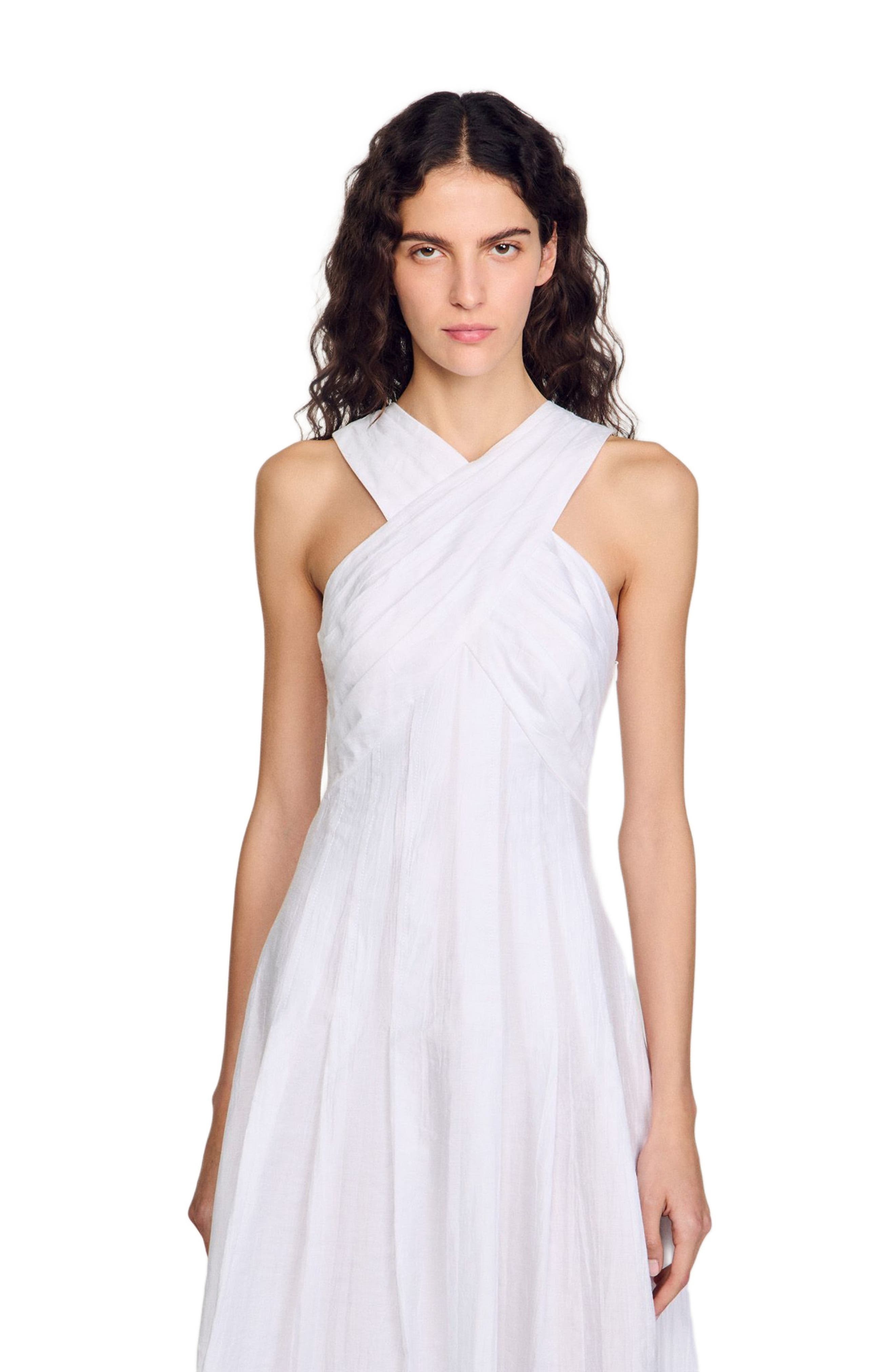 SANDRO Wrap maxi dress in White at Nordstrom - 4