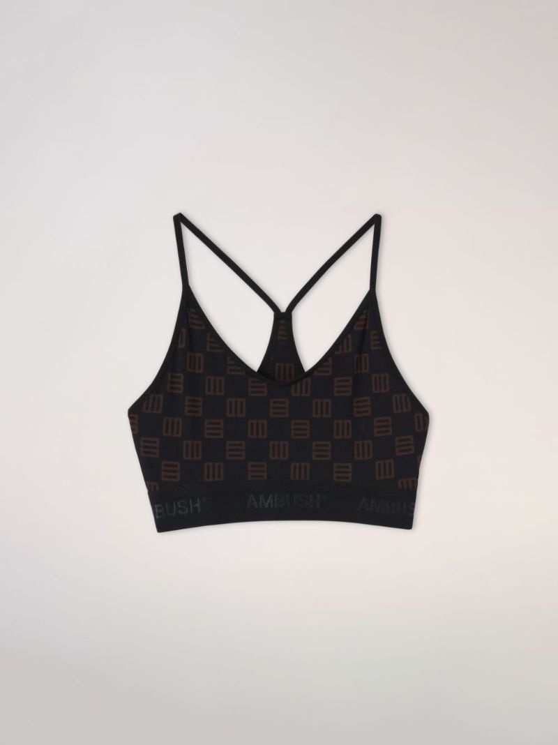 monogram-print bra top - 1