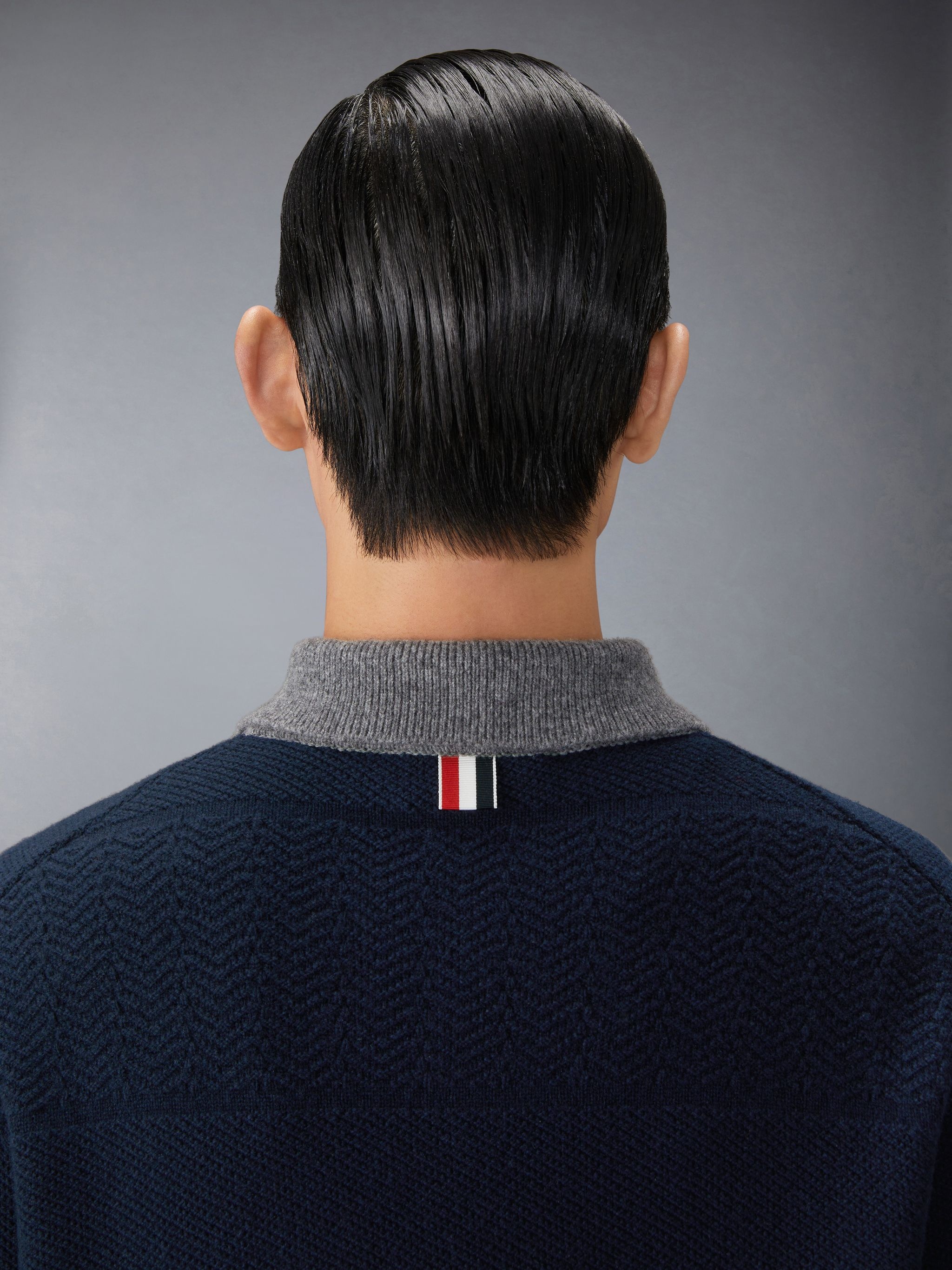 Merino Wool Textured Rugby Stripe 4-Bar Polo - 3
