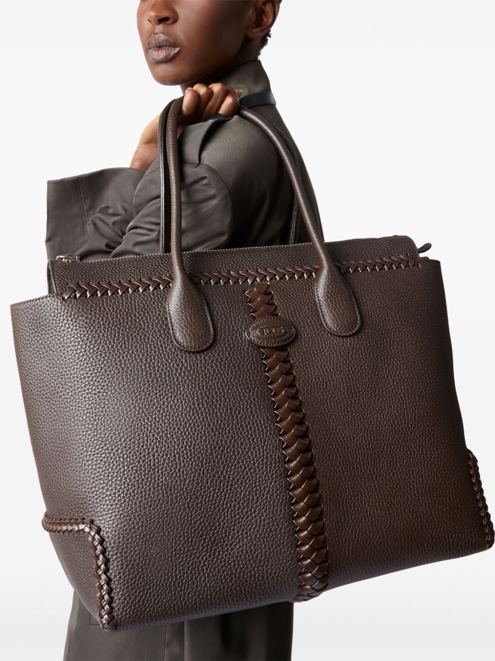 Di leather tote bag - 3