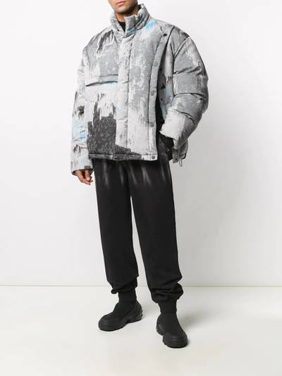 FENG CHEN WANG abstract print padded jacket outlook