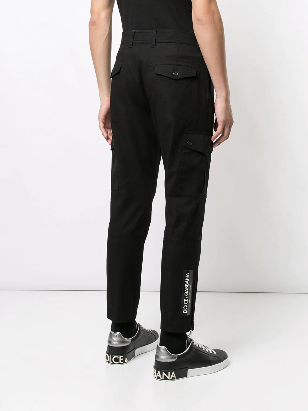 multi-pocket tapered trousers - 4