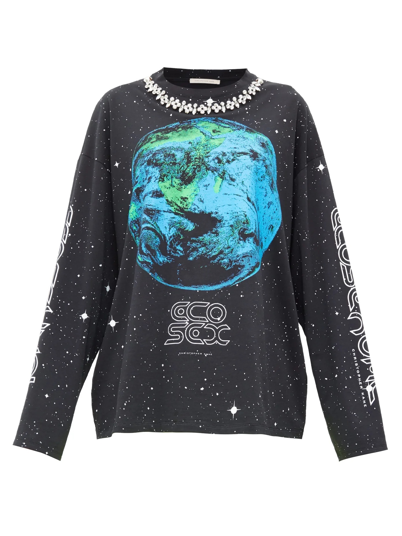 Ecosexual crystal-embellished sweatshirt - 1