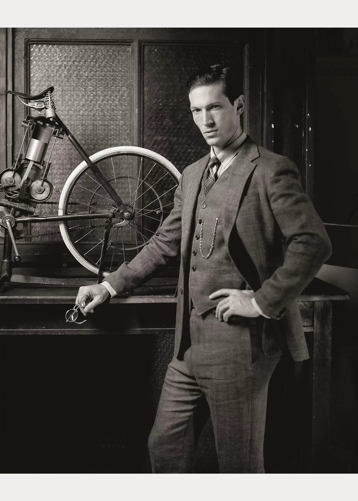 Slim Fit Linen Herringbone Suit Trouser - 9