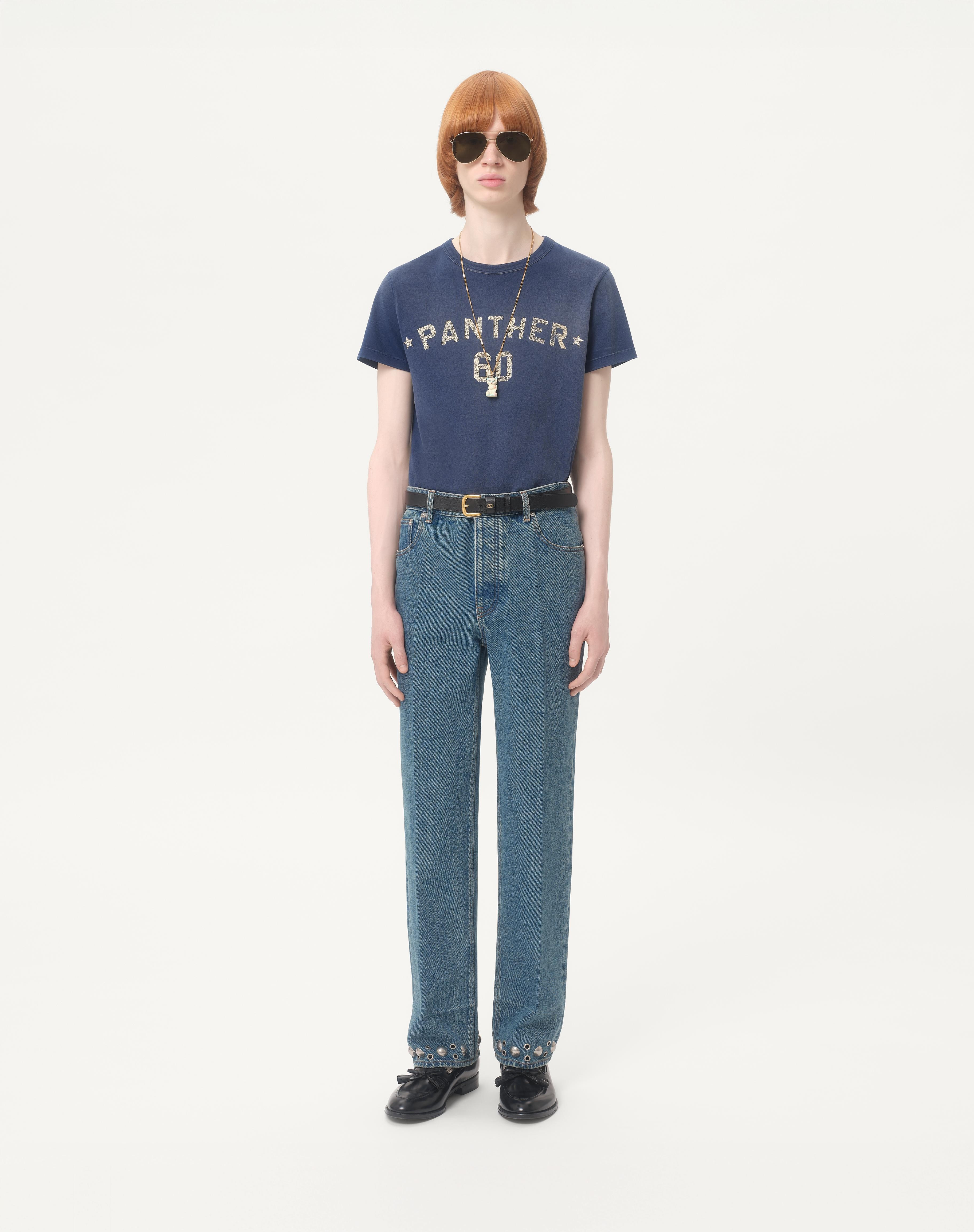 DENIM PANTS WITH CABOCHONS - 2