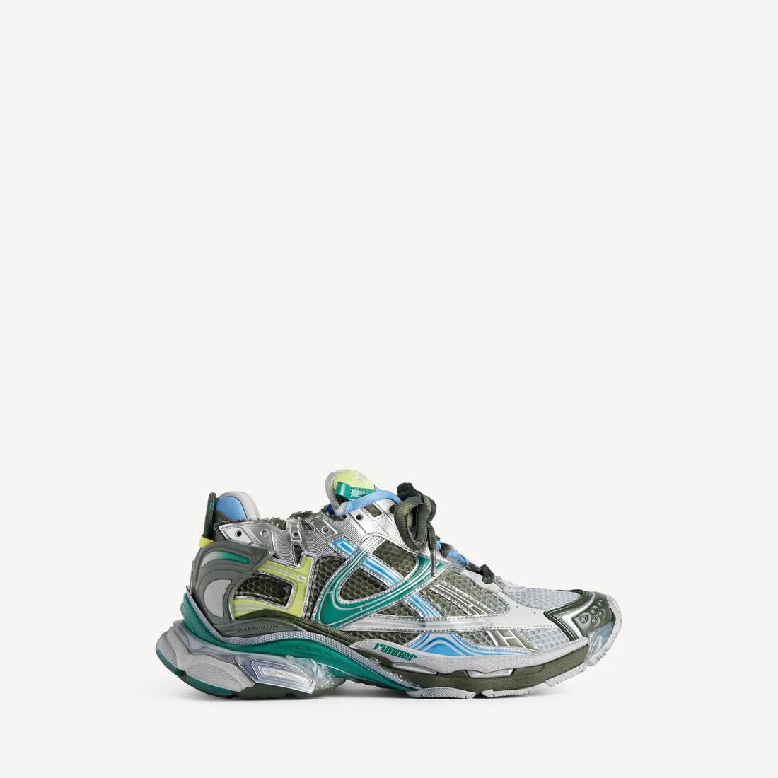 Men's Runner Gradient Sneaker in Grey/blue/green/yellow - 1