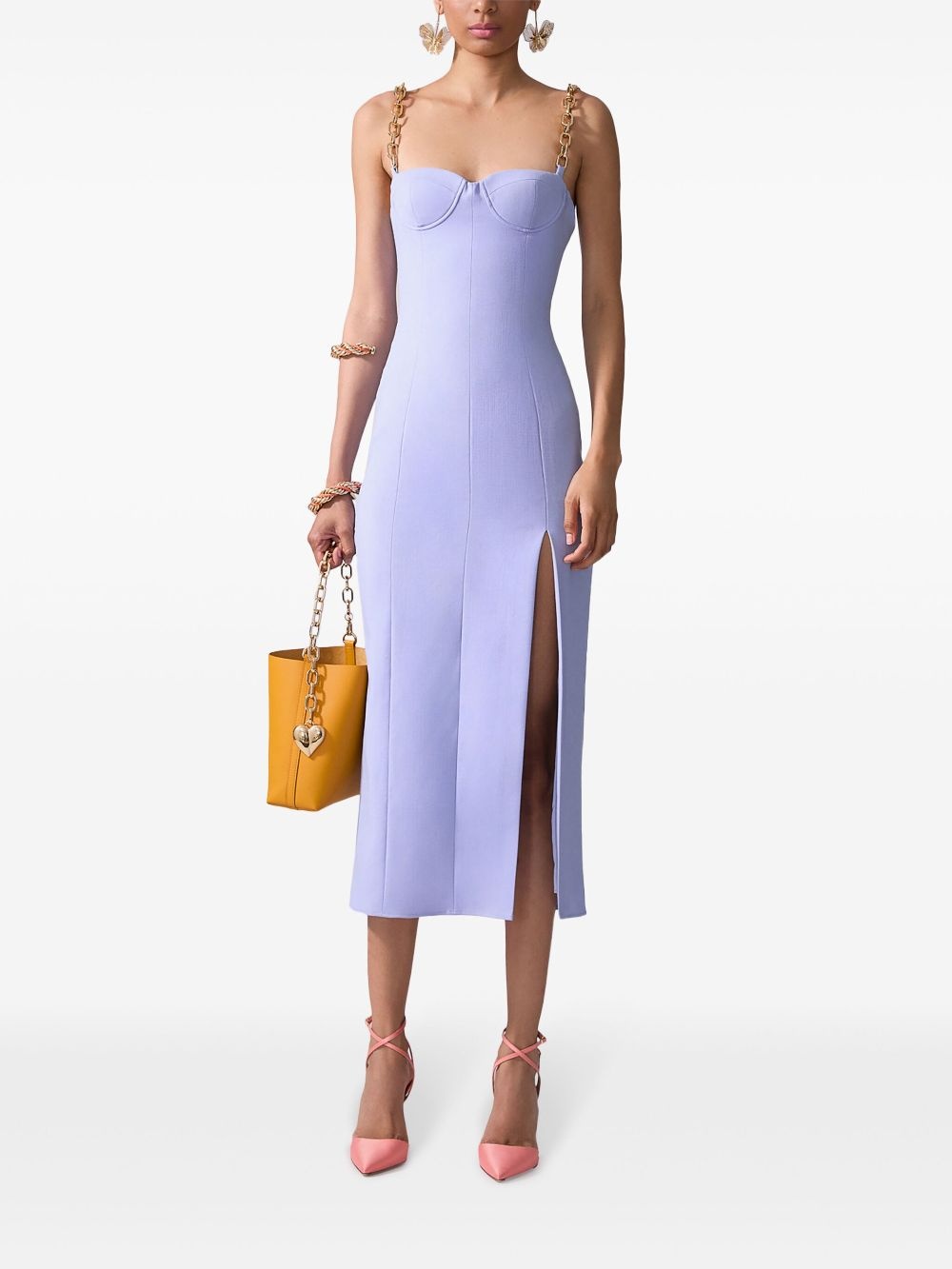 chain-strap midi dress - 3