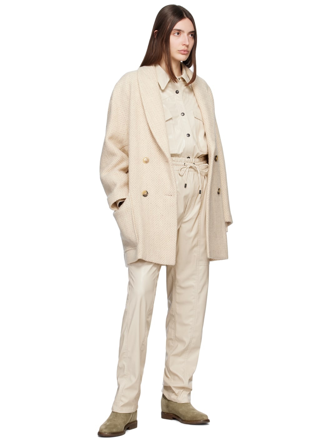 Off-White Berny Faux-Leather Shirt - 4
