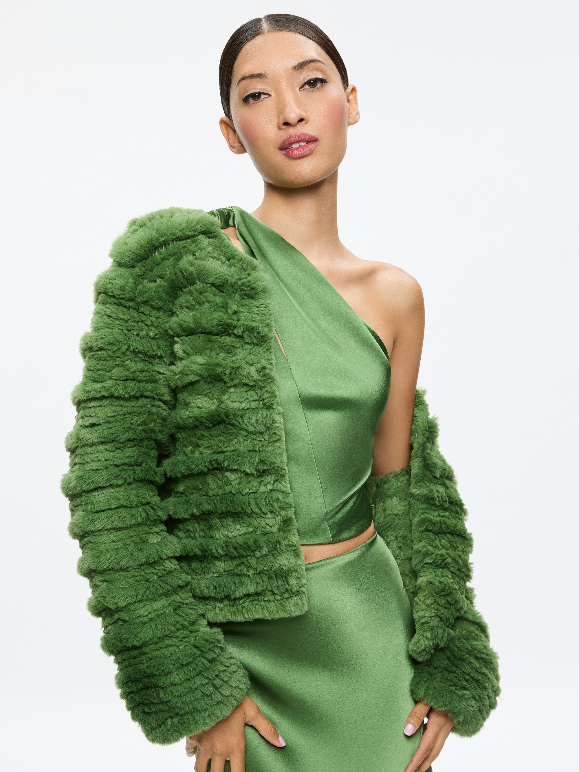 FAWN FAUX FUR TEXTURED JACKET - 2