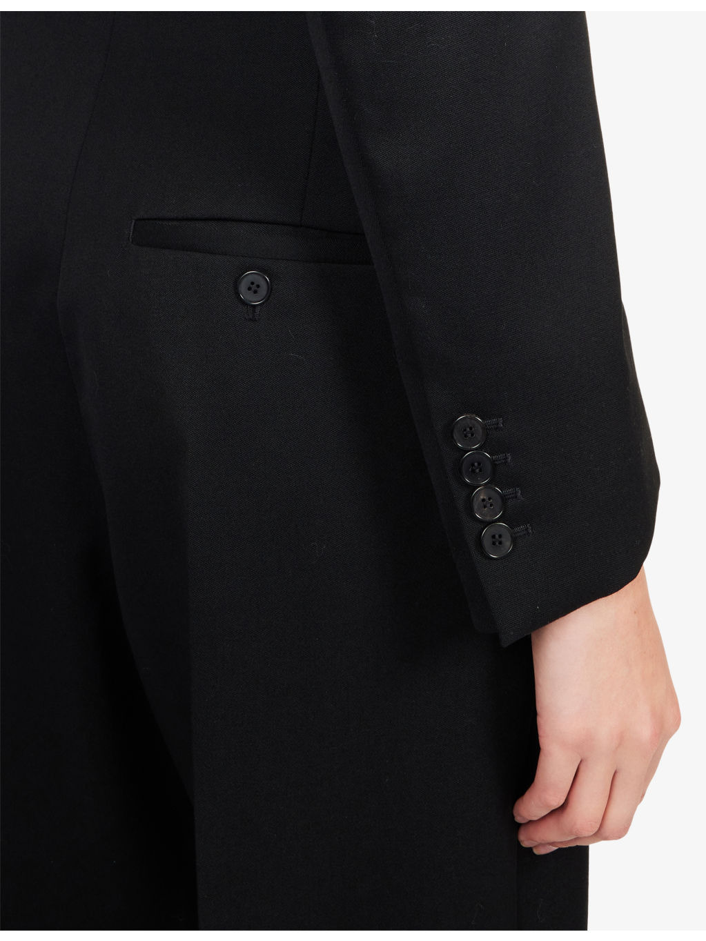 Structured Long-Sleeve Wool Jumpsuit - 6