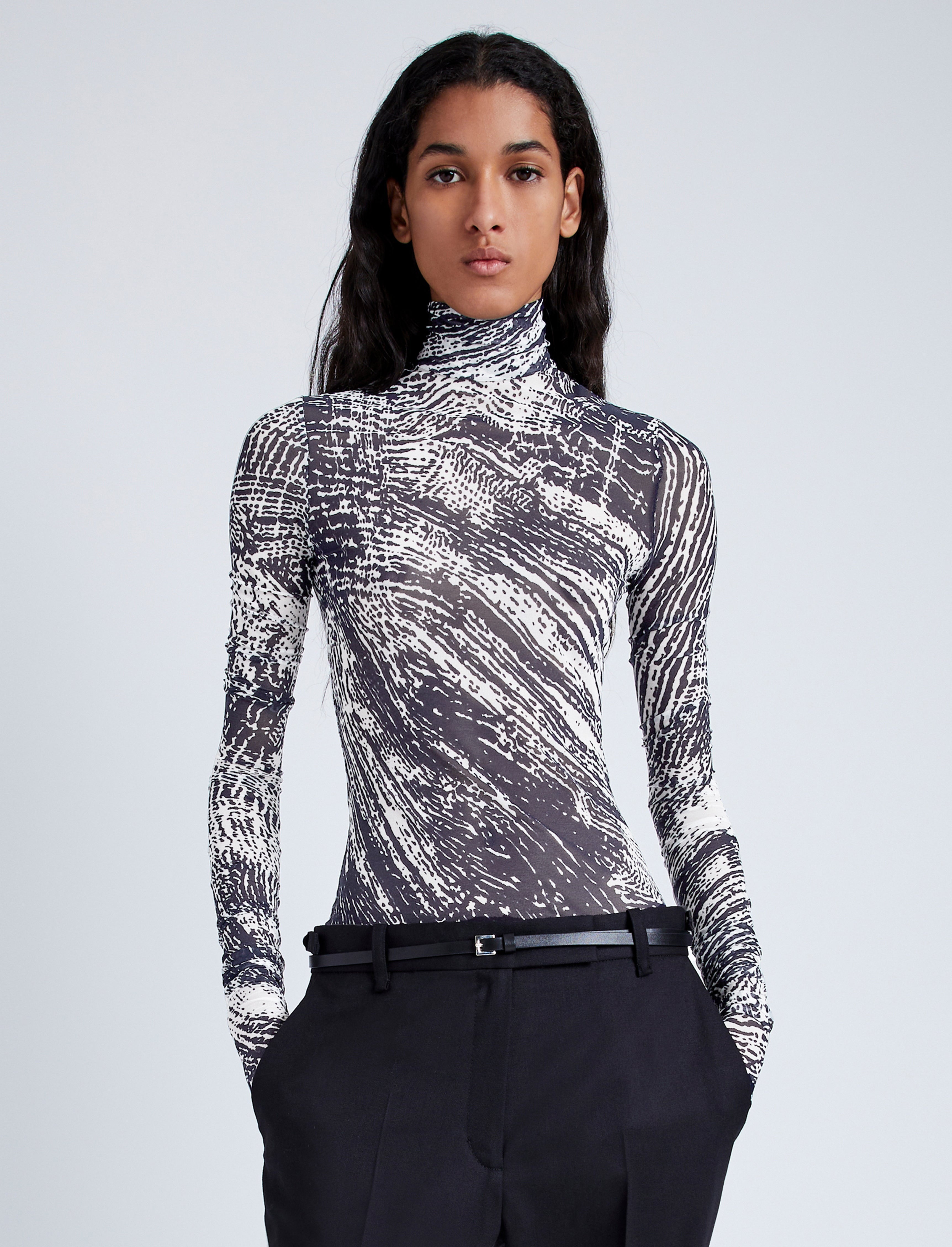 Rio Top in Printed Tulle Jersey - 2