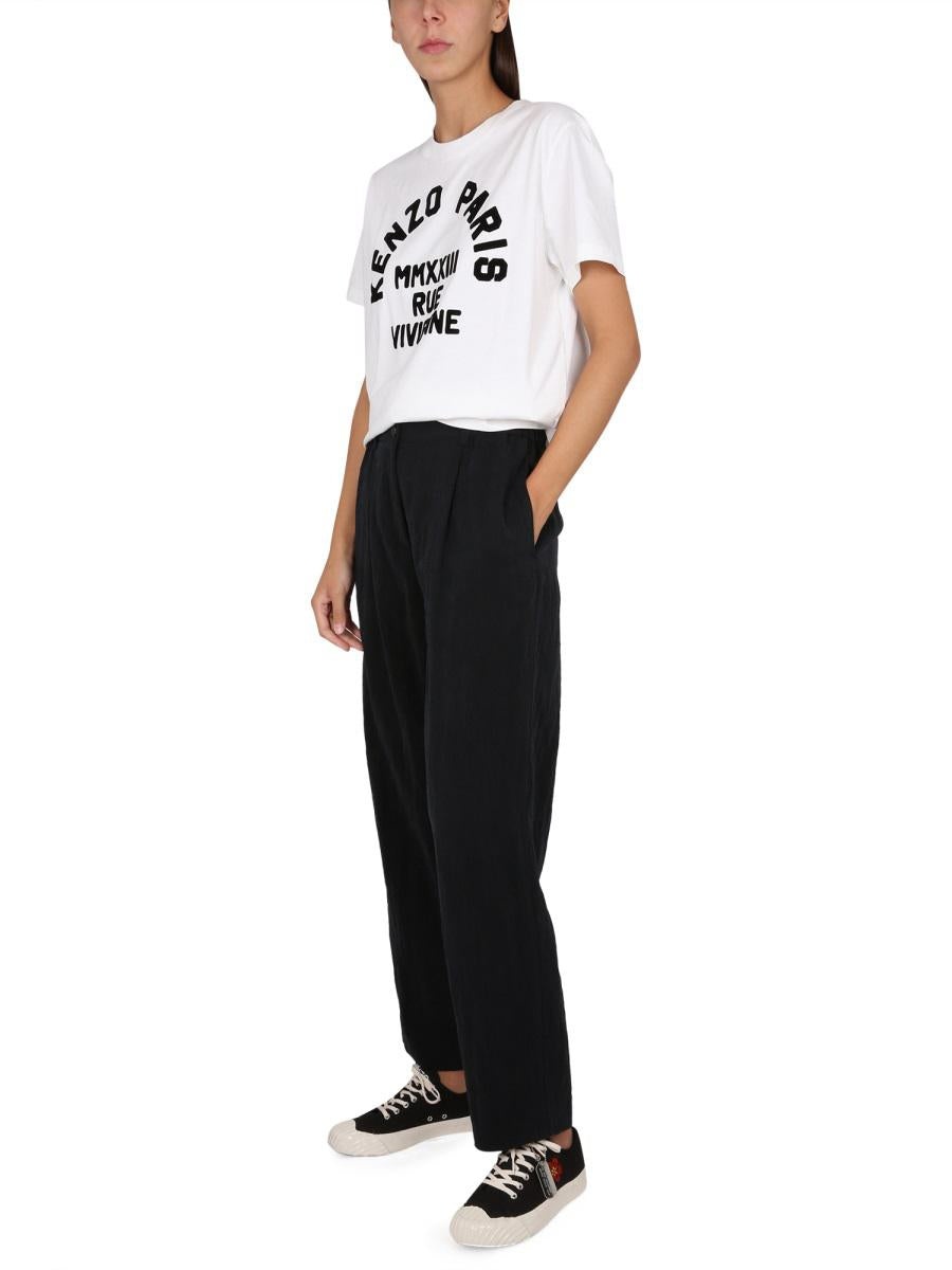 パンツ KENZO FD52PA0779FB 11 Trousers Pantalon KENZO Weave' AYAME wide pants in japanese denim | Women's