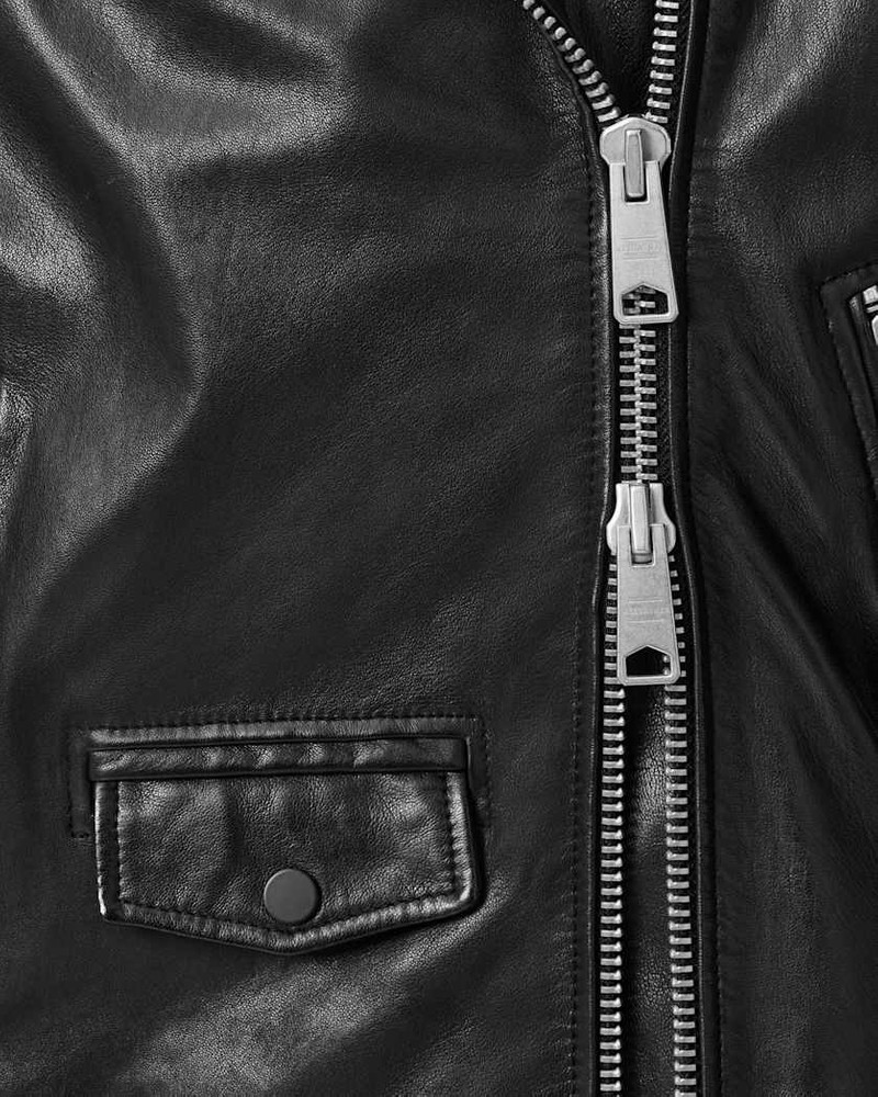 BILLIE RELAXED FIT LEATHER BIKER JACKET 11