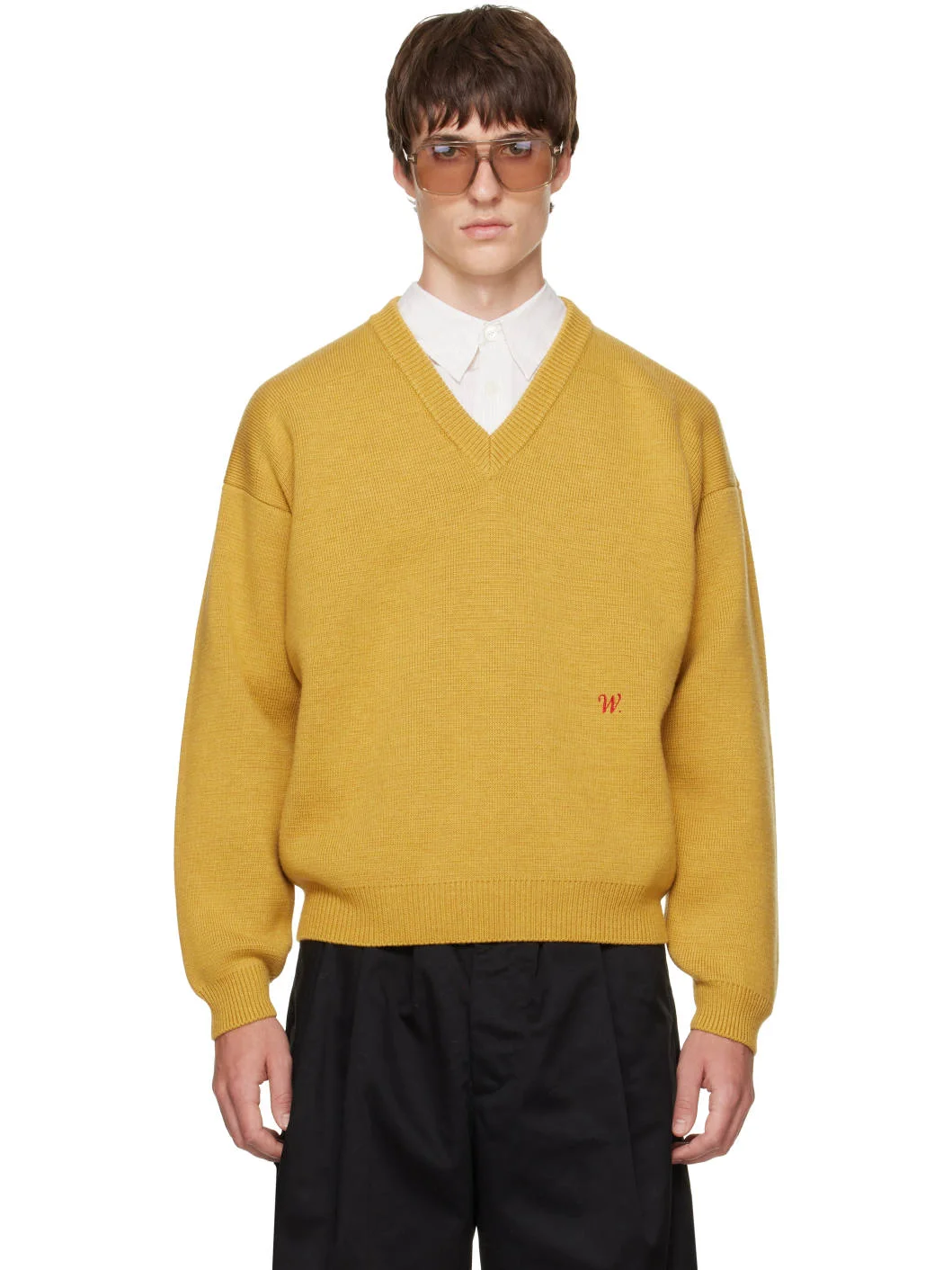 Yellow 'Chavarria' V-Neck Sweater - 1