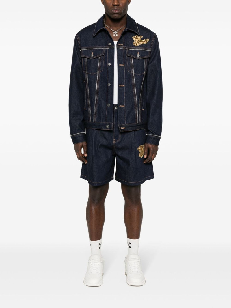 Off-White 90SLOGO SKATE ZIP DEN JKT RAW BLUE GOLD outlook