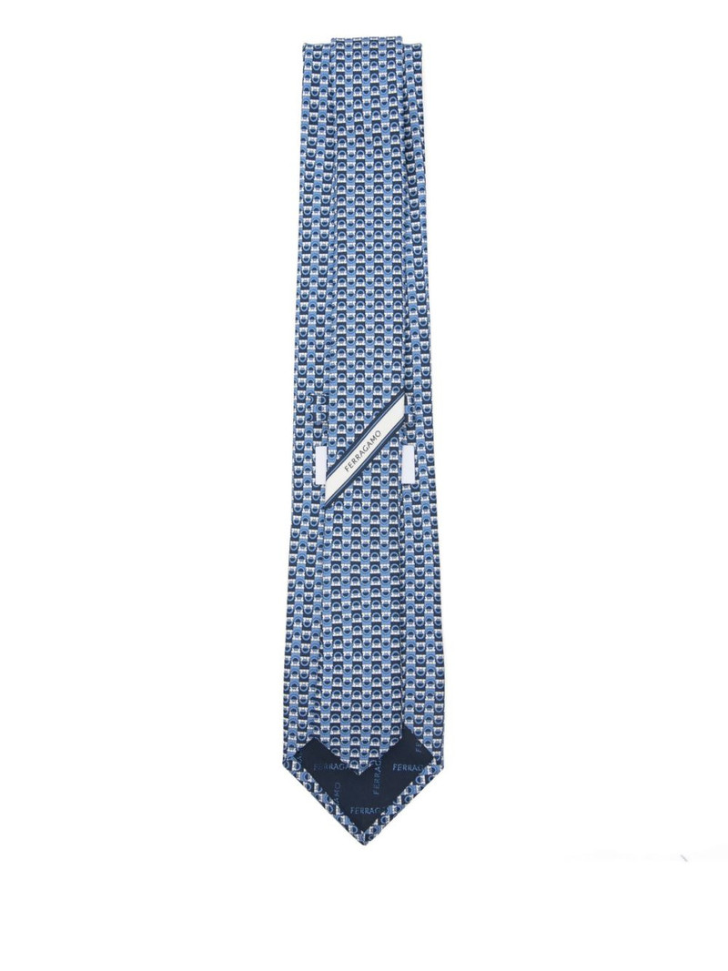 FERRAGAMO Gancini-patterned tie outlook