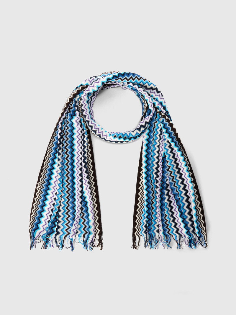 Pure cotton scarf with fringes 1