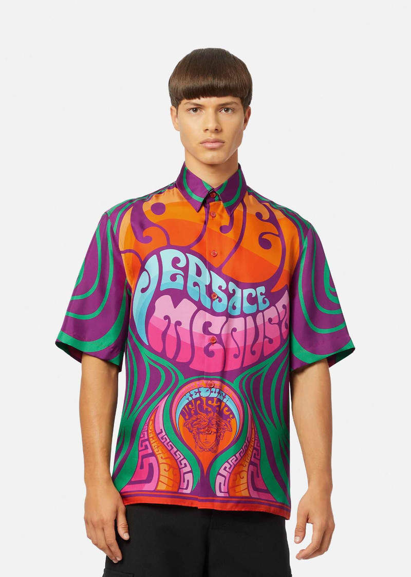 VERSACE Medusa Music Silk Shirt outlook