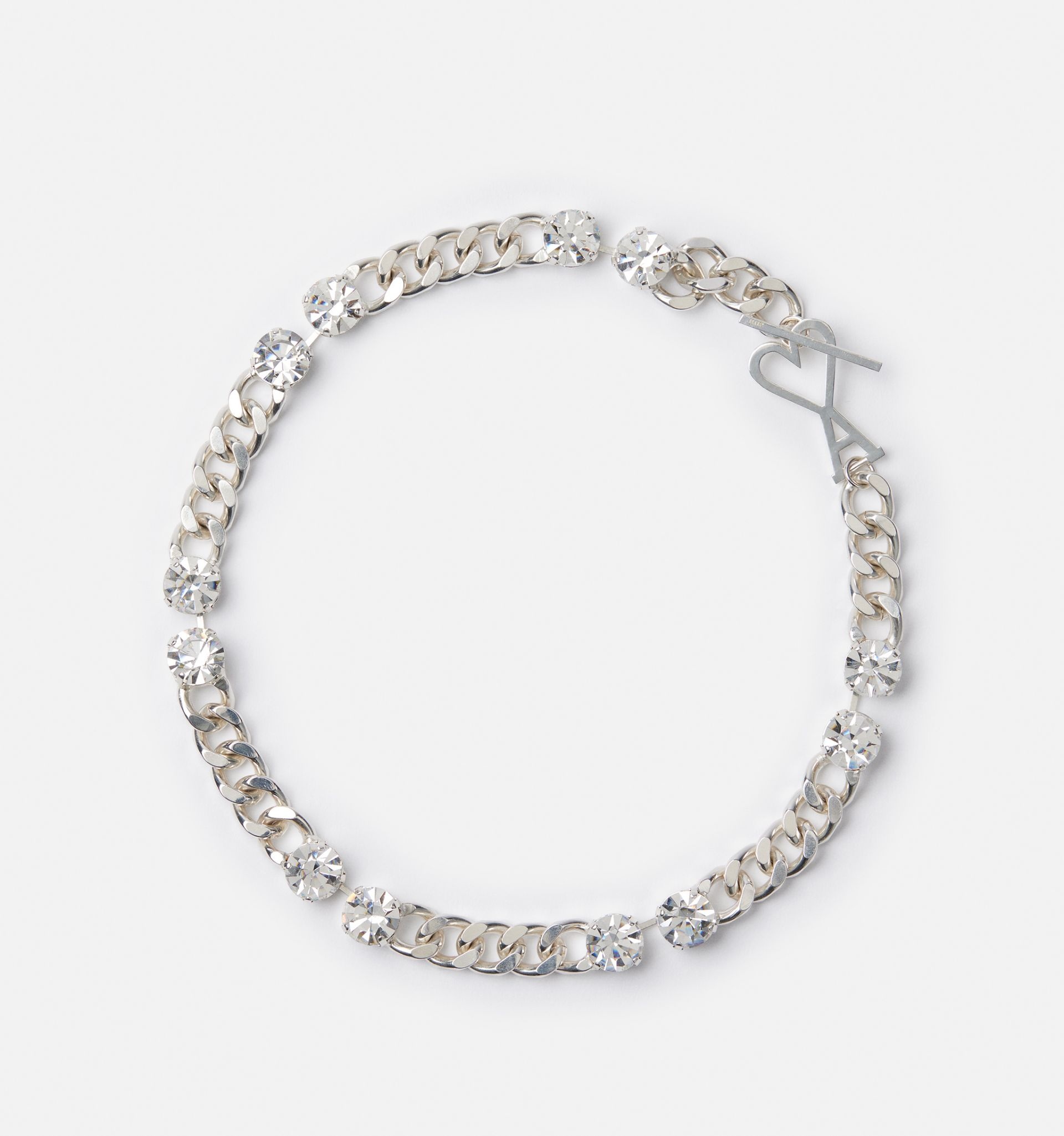 Ami De Coeur Curb Chain And Strass Necklace - 3