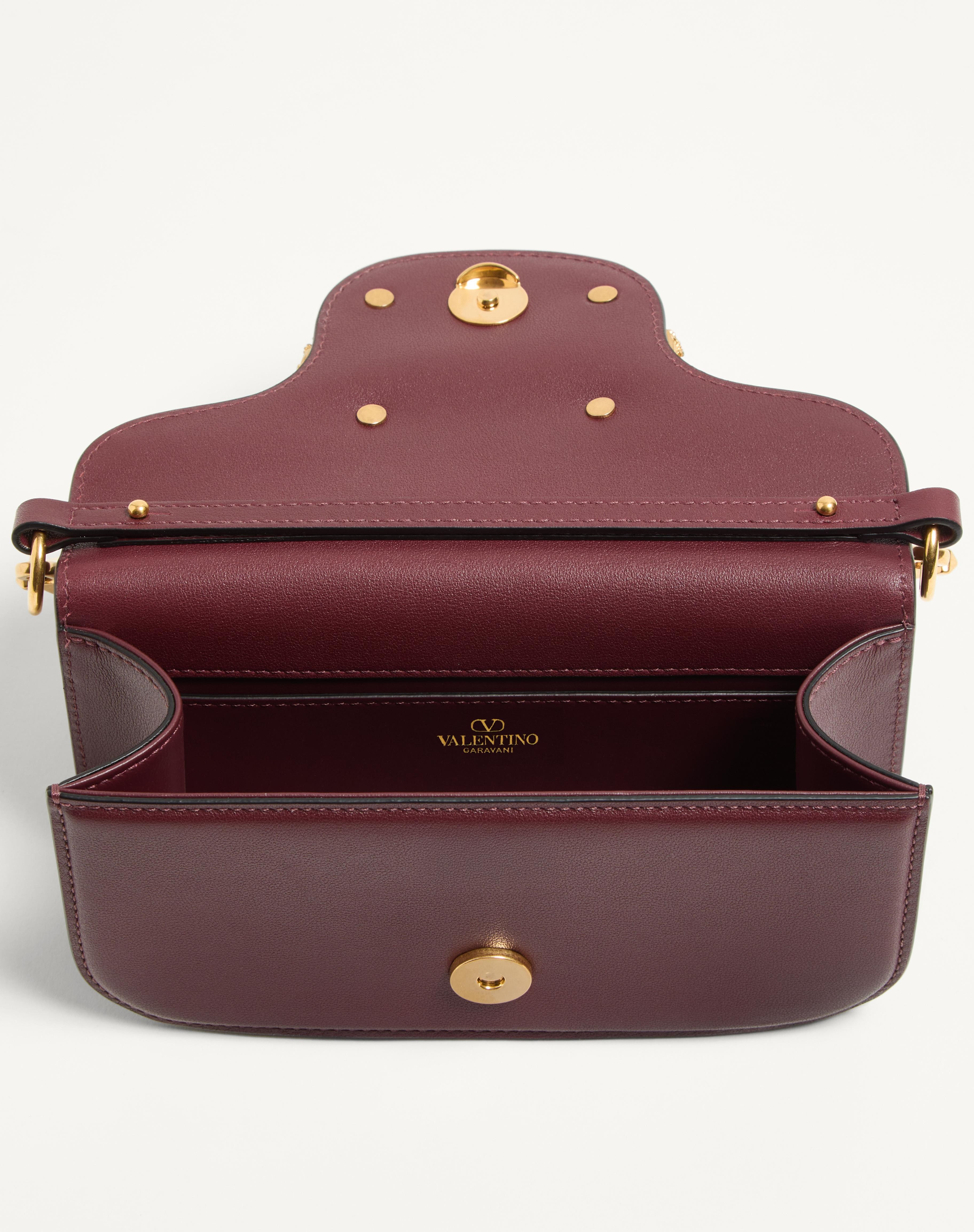 VALENTINO GARAVANI LOCÒ SMALL SHOULDER BAG IN CALFSKIN WITH JEWEL LOGO - 6