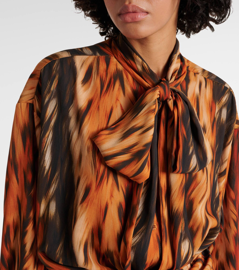 Printed crêpe midi dress 4