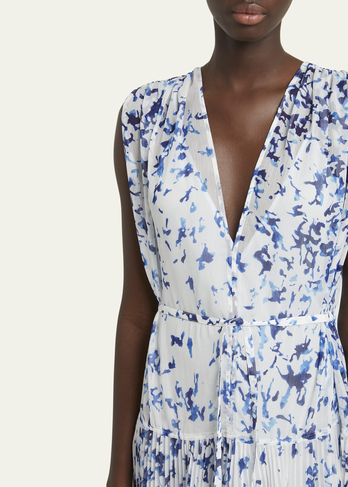 Pat Printed Crinkle Chiffon Dress - 5