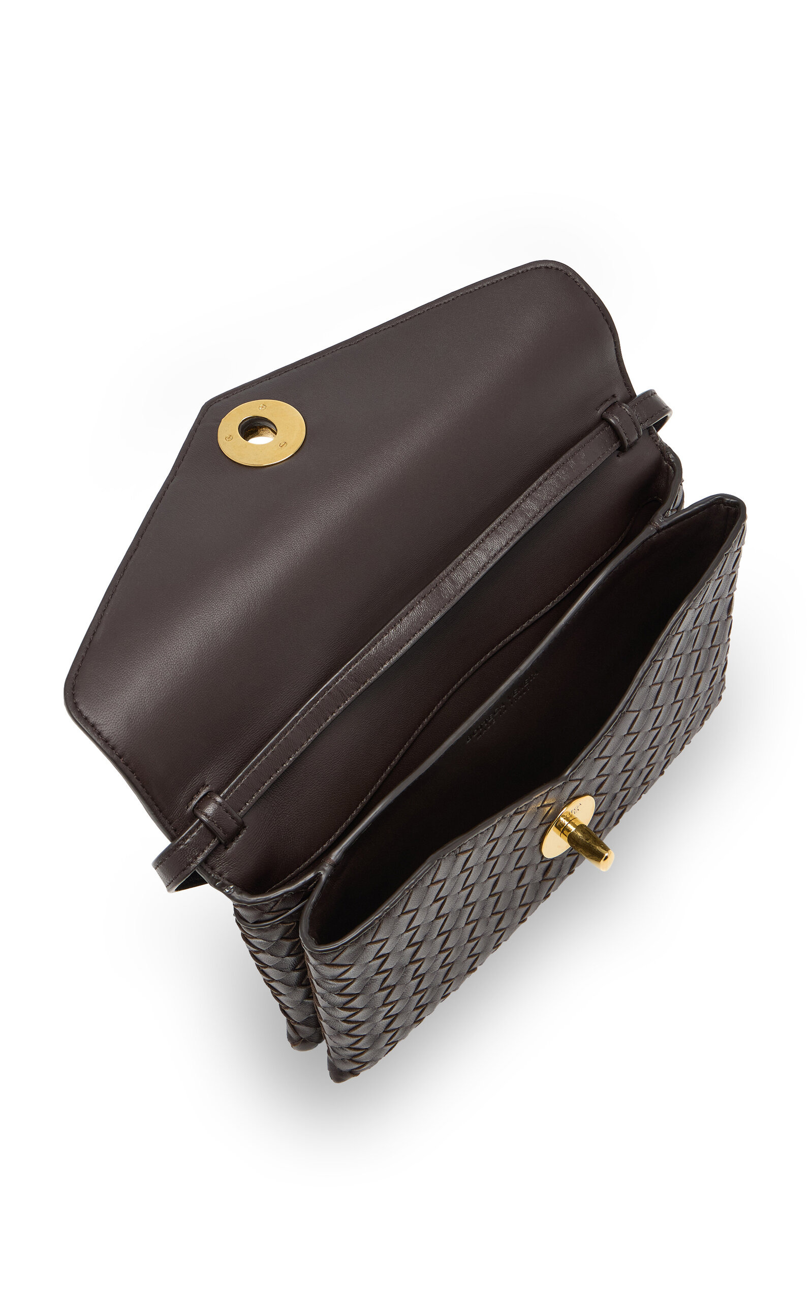 Knot-Lock Intecciato Leather Clutch brown - 7