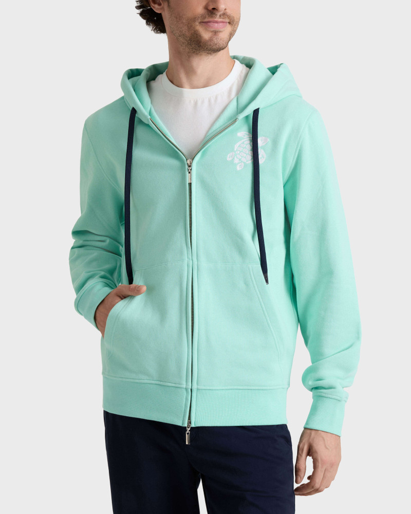 Vilebrequin MEN COTTON FULL ZIP HOODIE BIG TURTLE EMBROIDERY outlook