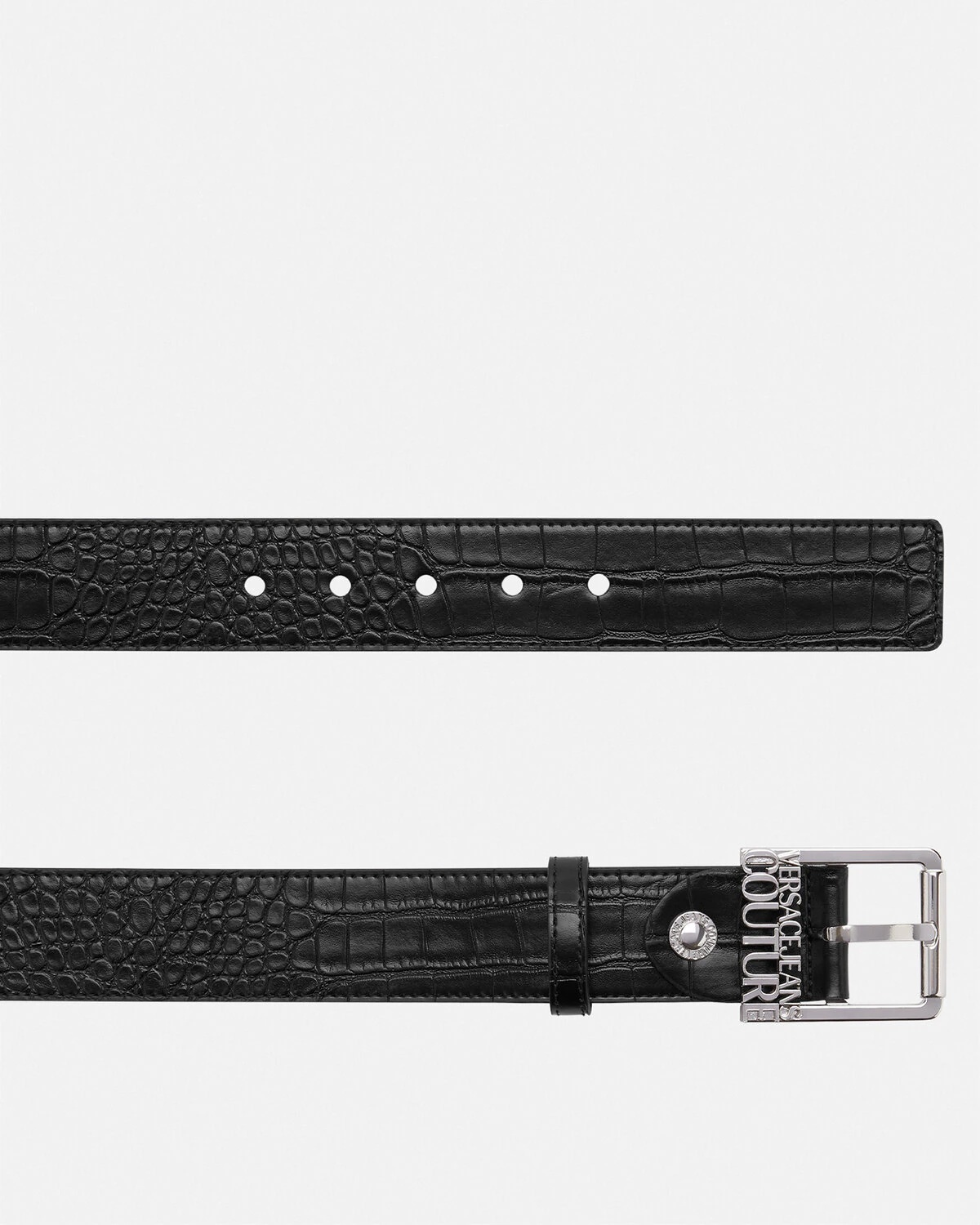 Croc-Effect Logo Belt - 2