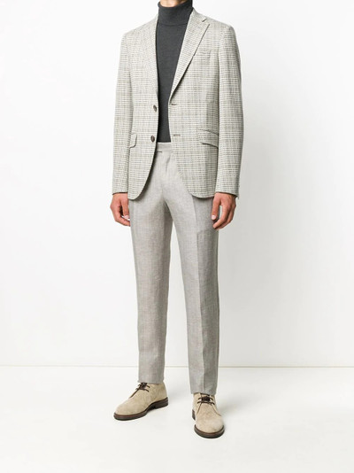 Etro check single-breasted blazer outlook